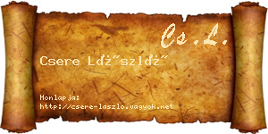 Csere László névjegykártya